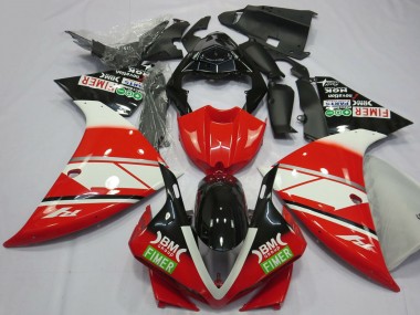 Carenagens Moto Yamaha R1 2012-2014 - Vermelho Branco Preto Fimer