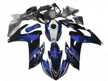 Carenagens Moto Yamaha R3 2015-2018 - Azul Branco Preto Brilhante