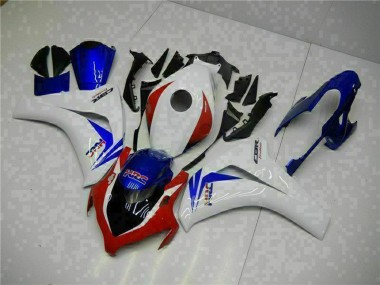 Carenagem Moto Honda CBR1000RR 2008-2011 - Branco Vermelho Azul HRC
