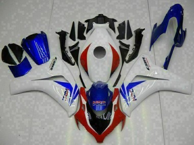 Carenagem Moto Honda CBR1000RR 2008-2011 - Branco Vermelho Azul HRC
