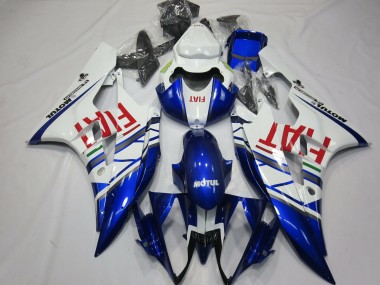Carenagens Moto Yamaha R6 2006-2007 - Branco Azul Vermelho Fiat Motul Michelin