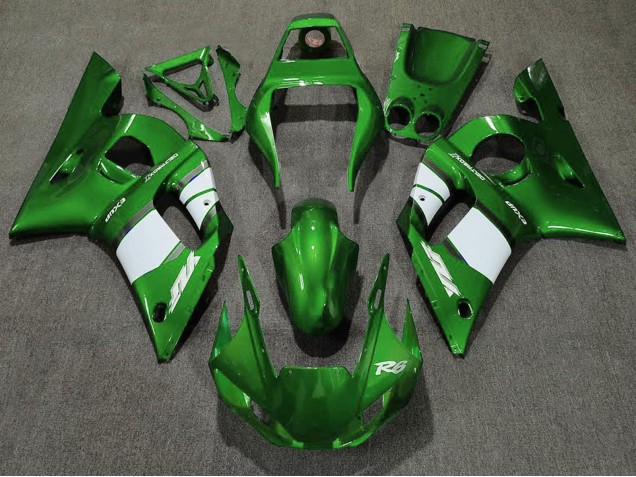 Carenagem Moto Yamaha R6 1998-2002 - Verde Branco