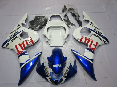 Carenagens Moto Yamaha R6 2003-2004 - Branco Azul Vermelho Fiat Motul Dunlop