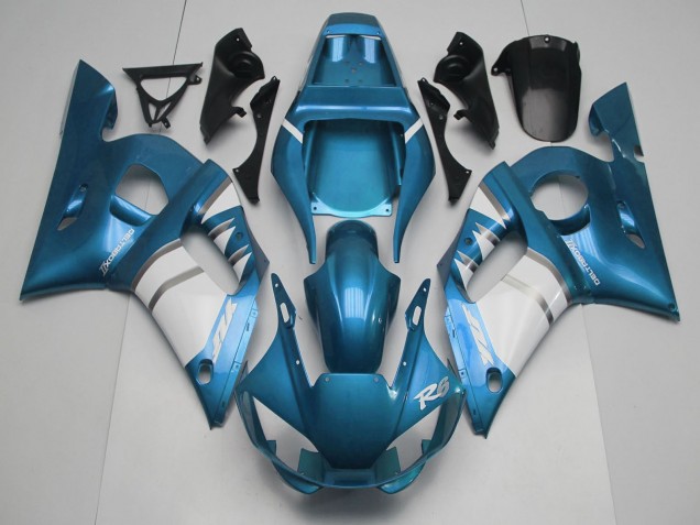 Carenagens Moto Yamaha R6 1998-2002 - Azul Branco Prata