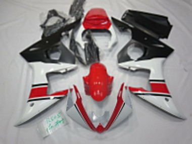 Carenagens Moto Yamaha R6 2005 - Branco Vermelho Preto