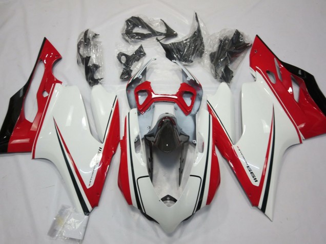 Carenagem Moto Ducati 1199 2011-2014 - Branco Vermelho Preto Verde