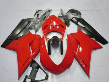 Carenagens Moto Ducati 848 2007-2014 - Vermelho Preto Fosco