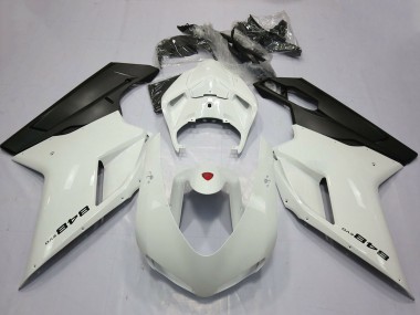 Carenagens Moto Ducati 848 2007-2014 - Branco Pérola Preto Fosco