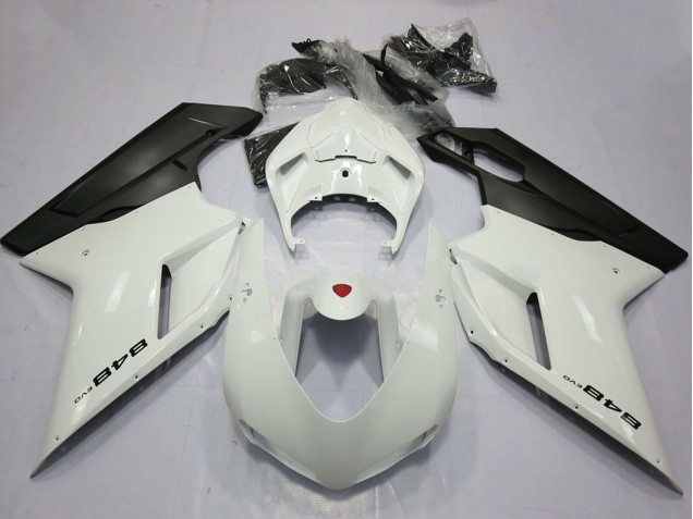 Carenagens Moto Ducati 848 2007-2014 - Branco Pérola Preto Fosco