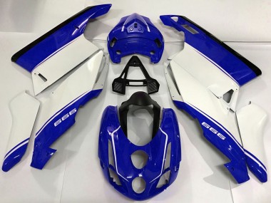 Carenagens Moto Ducati 999 2003-2004 - Branco Azul Preto