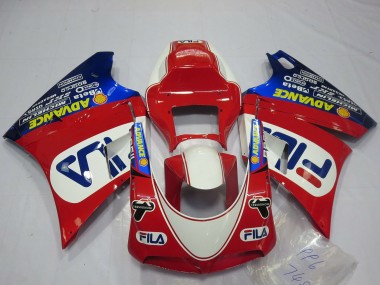 Carenagens Moto Ducati 748 916 996 998 1993-2005 - Branco Vermelho Azul Fila