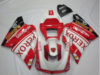 Carenagens Moto Ducati 748 916 996 998 1993-2005 - Branco Vermelho Preto Brilhante Xerox