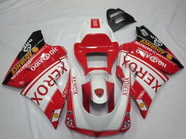 Carenagens Moto Ducati 748 916 996 998 1993-2005 - Branco Vermelho Preto Brilhante Xerox