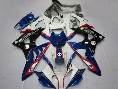 Carenagem Moto BMW S1000RR 2009-2014 - Branco Vermelho Azul Preto Brilhante