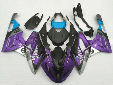 Carenagens Moto BMW S1000RR 2017-2018 - Prata Roxo Azul Preto Fosco