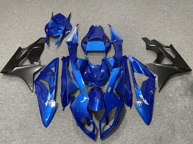 Carenagens Moto BMW S1000RR 2009-2014 - Azul Preto Fosco