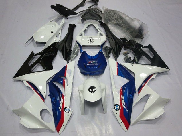 Carenagem Moto BMW S1000RR 2009-2014 - Branco Vermelho Azul Preto Brilhante