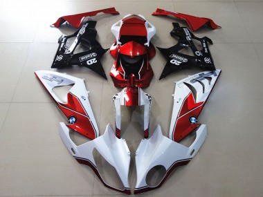 Carenagens Moto BMW S1000RR 2009-2014 - Branco Vermelho Preto Brilhante