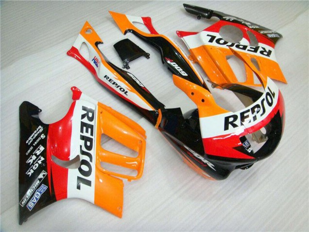 Carenagem Moto Honda CBR600 F3 1995-1996 - Laranja Branco Vermelho Preto Brilhante Repsol