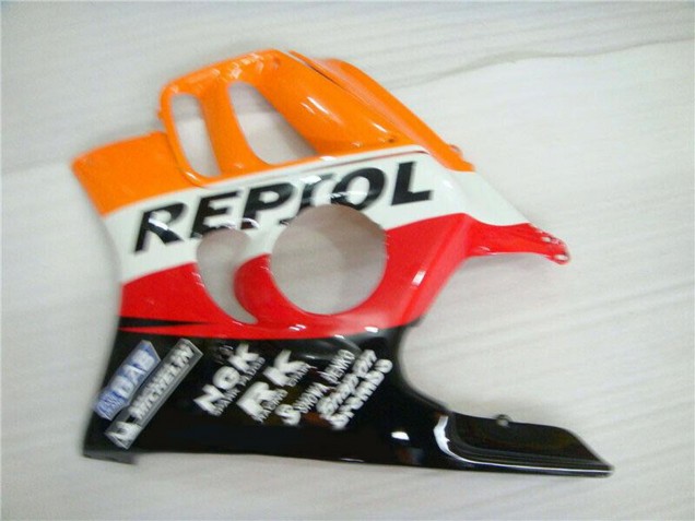 Carenagem Moto Honda CBR600 F3 1995-1996 - Laranja Branco Vermelho Preto Brilhante Repsol