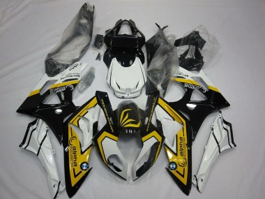 Carenagens Moto BMW S1000RR 2009-2014 - Branco Amarelo Preto Brilhante