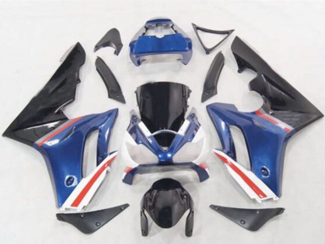 Carenagens Moto Triumph Daytona 675 2006-2008 - Azul Branco Vermelho Preto Brilhante