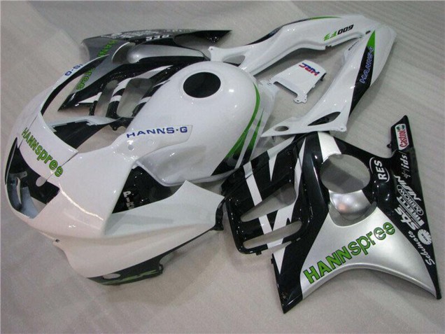 Carenagens Moto Honda CBR600 F3 1995-1996 - Branco Prata Verde Hannspree