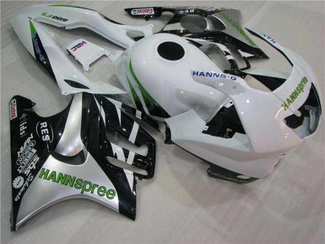 Carenagens Moto Honda CBR600 F3 1995-1996 - Branco Prata Verde Hannspree