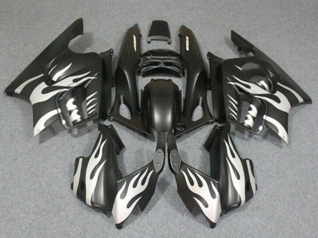 Carenagens Moto Honda CBR600 F3 1995-1996 - Branco Preto Fosco Chama