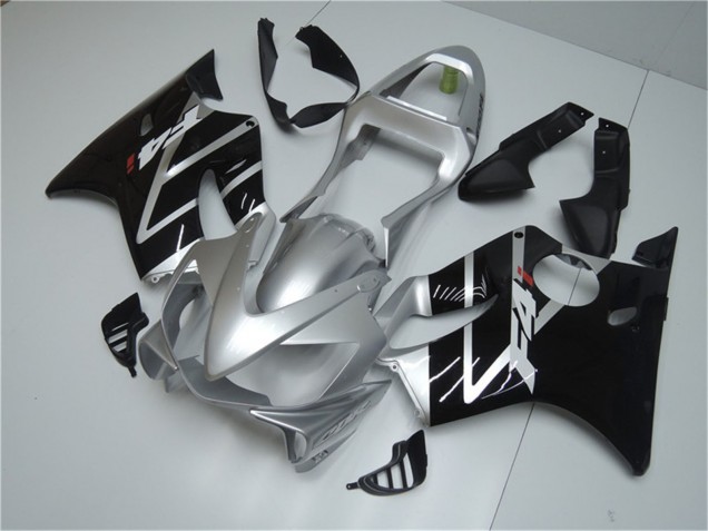 Carenagem Moto Honda CBR600 F4i 2001-2003 - Prata Preto Brilhante