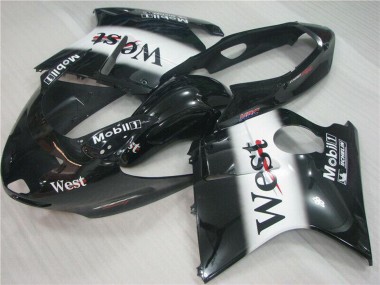 Carenagens Moto Honda CBR1100XX Blackbird 1996-2007 - Preto Brilhante Branco West