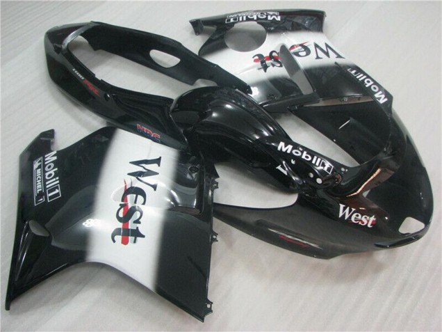 Carenagens Moto Honda CBR1100XX Blackbird 1996-2007 - Preto Brilhante Branco West
