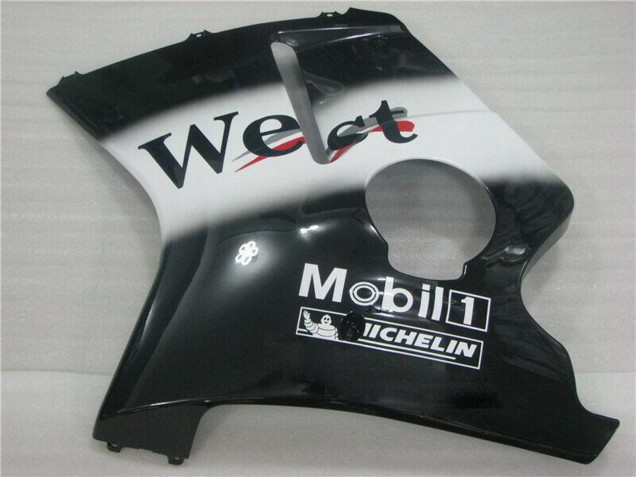 Carenagens Moto Honda CBR1100XX Blackbird 1996-2007 - Preto Brilhante Branco West