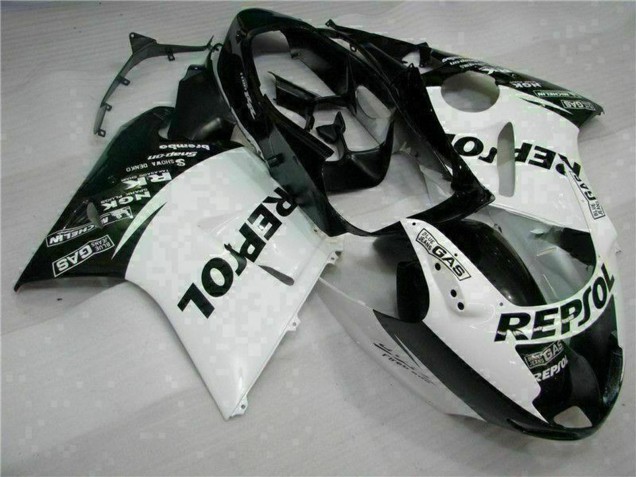 Carenagens Moto Honda CBR1100XX Blackbird 1996-2007 - Branco Preto Brilhante Repsol