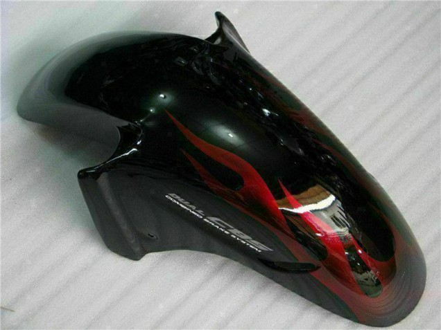 Kit Carenagens Moto Honda CBR1100XX Blackbird 1996-2007 - Preto Brilhante Vermelho Chama