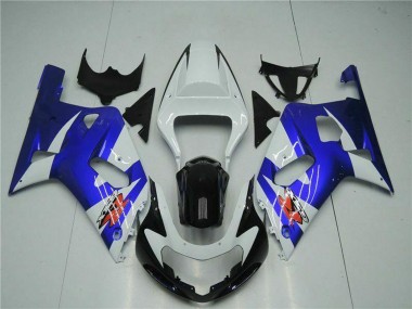 Carenagens Moto Suzuki GSXR 600/750 2001-2003 - Branco Azul Preto