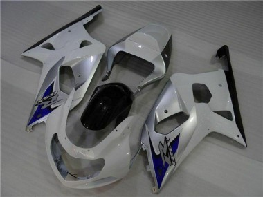 Carenagens Moto Suzuki GSXR 600/750 2001-2003 - Branco Prata Azul Preto