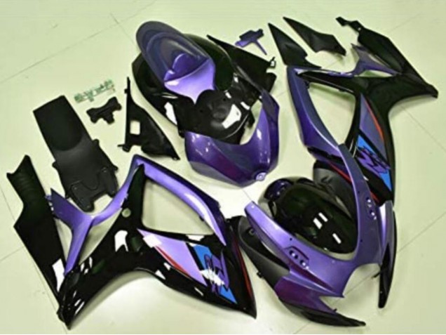 Carenagens Moto Suzuki GSXR 600/750 2006-2007 - Roxo Preto Brilhante Azul