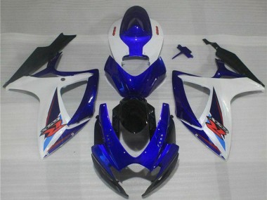 Carenagens Moto Suzuki GSXR 600/750 2006-2007 - Branco Azul Preto Vermelho