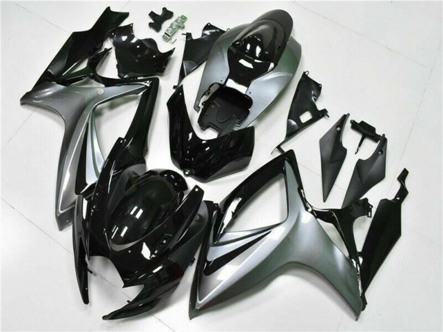 Carenagens Moto Suzuki GSXR 600/750 2006-2007 - Prata Preto Brilhante