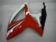 Carenagens Moto Suzuki GSXR 600/750 2006-2007 - Branco Vermelho Preto Brilhante Listra