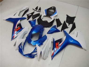 Carenagem Moto Suzuki GSXR 600/750 2011-2024 - Branco Azul Preto Vermelho