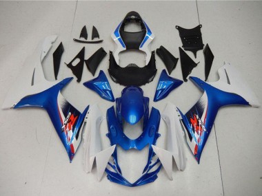 Carenagem Moto Suzuki GSXR 600/750 2011-2024 - Branco Azul Preto Vermelho