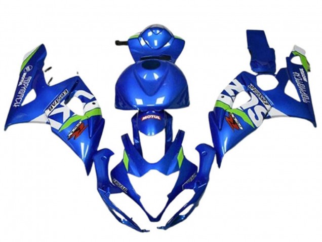 Carenagens Moto Suzuki GSXR 1000 2005-2006 - Azul Verde Branco Motul