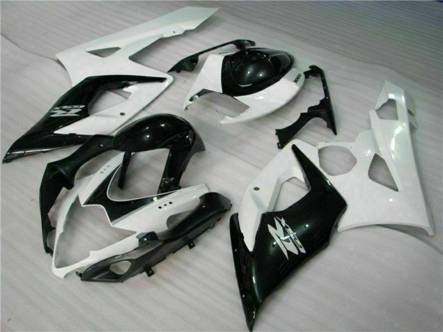 Carenagens Moto Suzuki GSXR 1000 2005-2006 - Branco Preto Brilhante