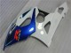 Kits Carenagem Moto Suzuki GSXR 1000 2005-2006 - Branco Azul Preto Brilhante