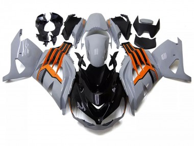 Carenagens Moto Kawasaki ZX14R ZZR1400 2012-2024 - Nardo Cinzento Laranja Preto