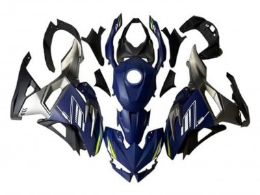 Carenagens Moto Kawasaki Ninja 500 EX500R 2024-2025 - Azul Branco Amarelo Prata Preto