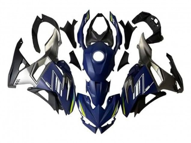 Carenagens Moto Kawasaki Ninja 500 EX500R 2024-2025 - Azul Branco Amarelo Prata Preto
