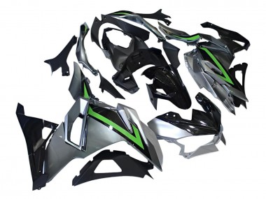 Carenagens Moto Kawasaki Ninja 500 EX500R 2024-2025 - Cinzento Verde Preto